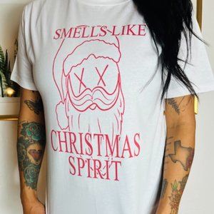 Smells Like Christmas Spirit Nirvana Teen Spirit Bad Santa Anti Holidays T-shirt